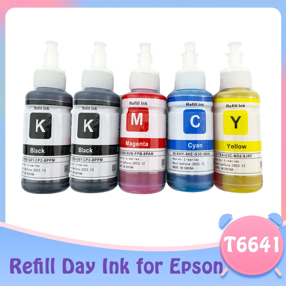 Refill Dye Ink Compatible for EPSON L800 L801 L805 L810 L850 L1800 L3150 3100 PrinterInk T6731 T6732 T6733 T6734 T6735 T6736