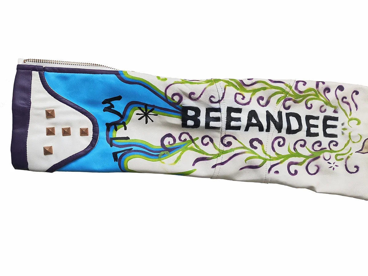 Nuova giacca da donna in ecopelle PU rivetto moda dipinta a mano modello fiamma aquila cappotto capispalla moto Steampunk slim fit