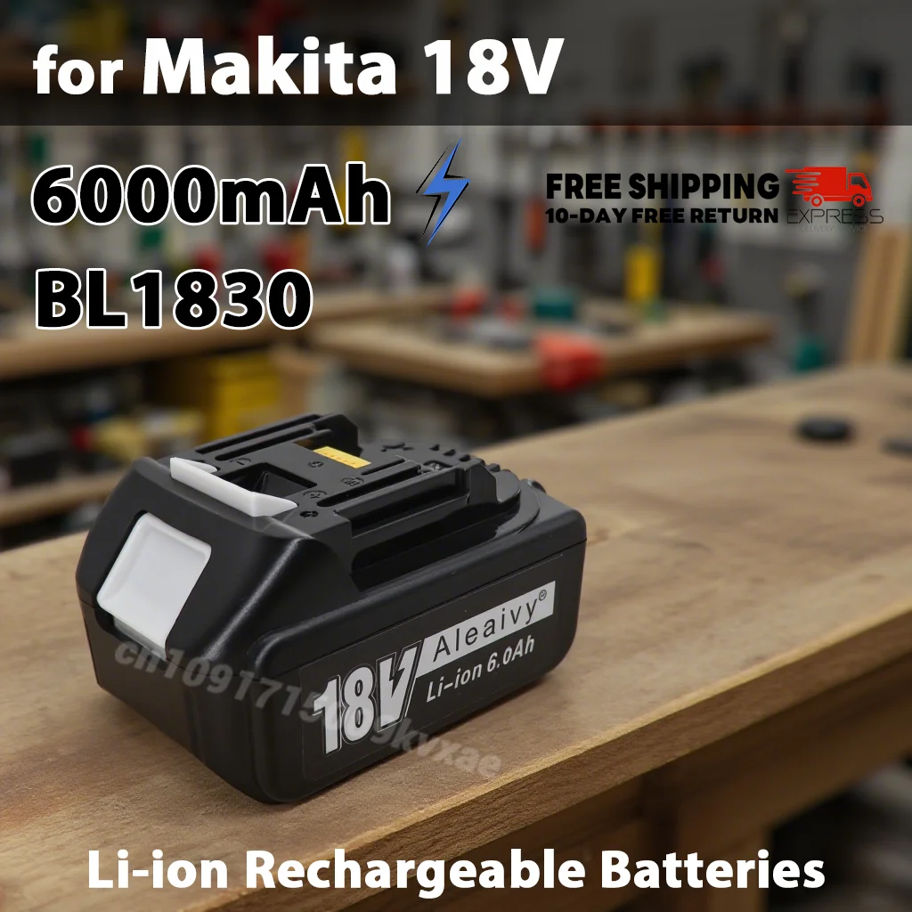 

For Makita 18V Battery 6Ah Replacement Battery Compatible For Makita BL1830 BL1850 BL1840 BL1840B BL1850B BL1890 Power Tools