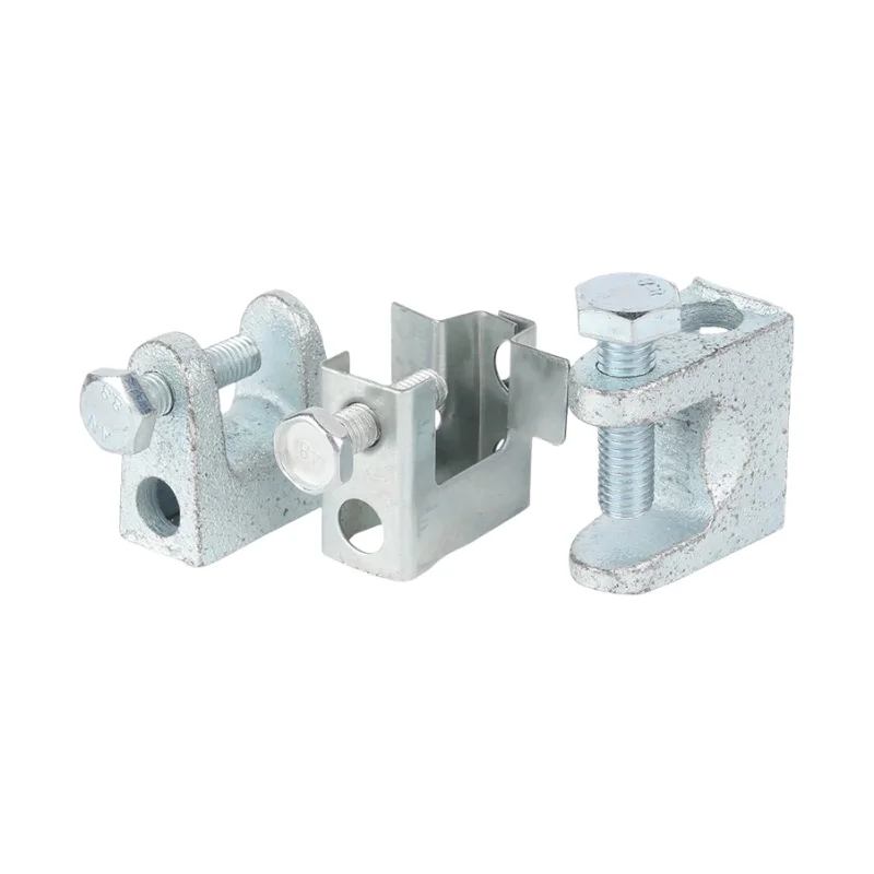 Galvanised C-type Clamps Heavy Sling Steel Cable Fittings Fixed Clip Clamps Cast Iron C Steel Lifting Fixture I-Beam Clamp
