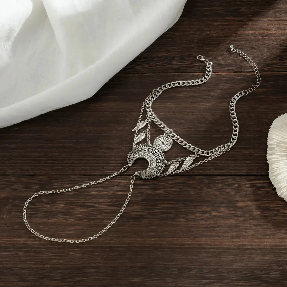 ورقة شرابات الذراع سوار القبلية شيك مبالغ فيها الشرير القوطية مجوهرات هدية قابل للتعديل البوهيمي نمط الذراع ديكور النساء هدية