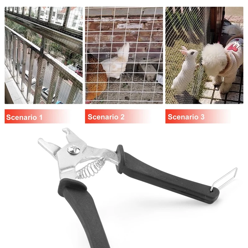 1Pcs Hog Ring Plier Tool And 600Pcs M Clips Chicken Mesh Cage Wire Fencing Crimping Solder Joint Welding Repair Tools-N37R