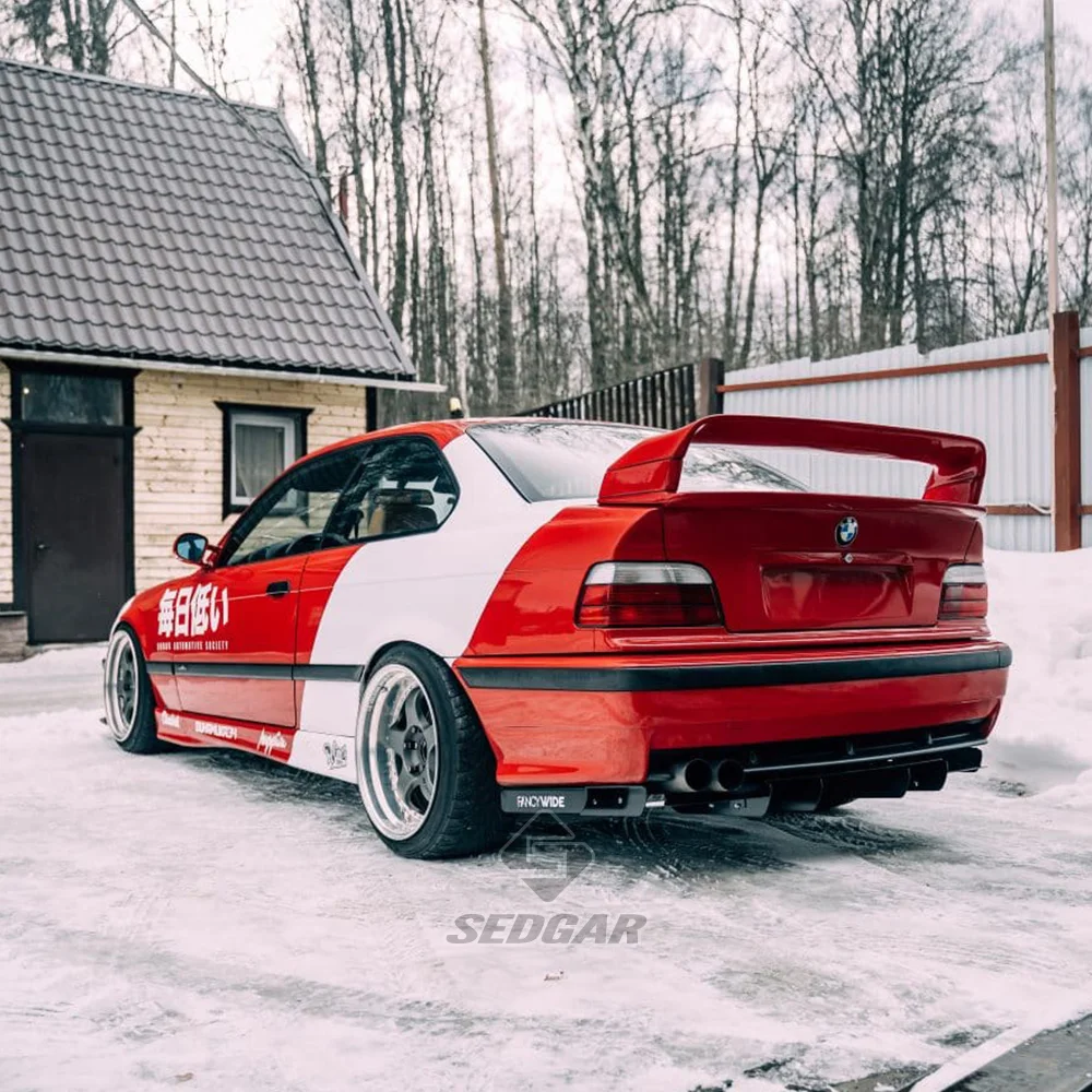 E36 Rear Trunk Spoiler High Quality ABS Gloss Black Carbon Fiber For BMW E36 M3 Sedan Coupe 1990 91 92 93 94 95 96 97 98 99 2000