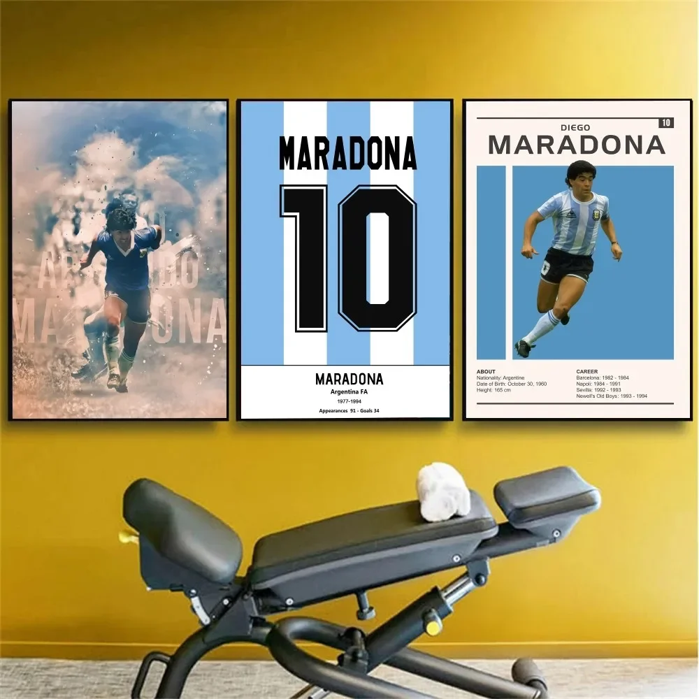 Diego Armando Maradona Poster No Framed Poster Kraft Club Bar Paper Vintage Poster Wall Art Painting Bedroom Study Stickers