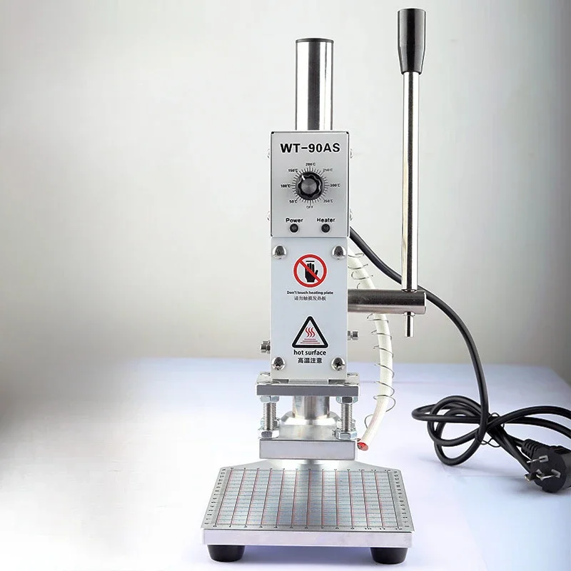 

【Hot】220V Desktop Manual Hot Stamping Machine Leather Hot Pressing Stamping Embossing Tool Pressure Manufacturer Direct Sales