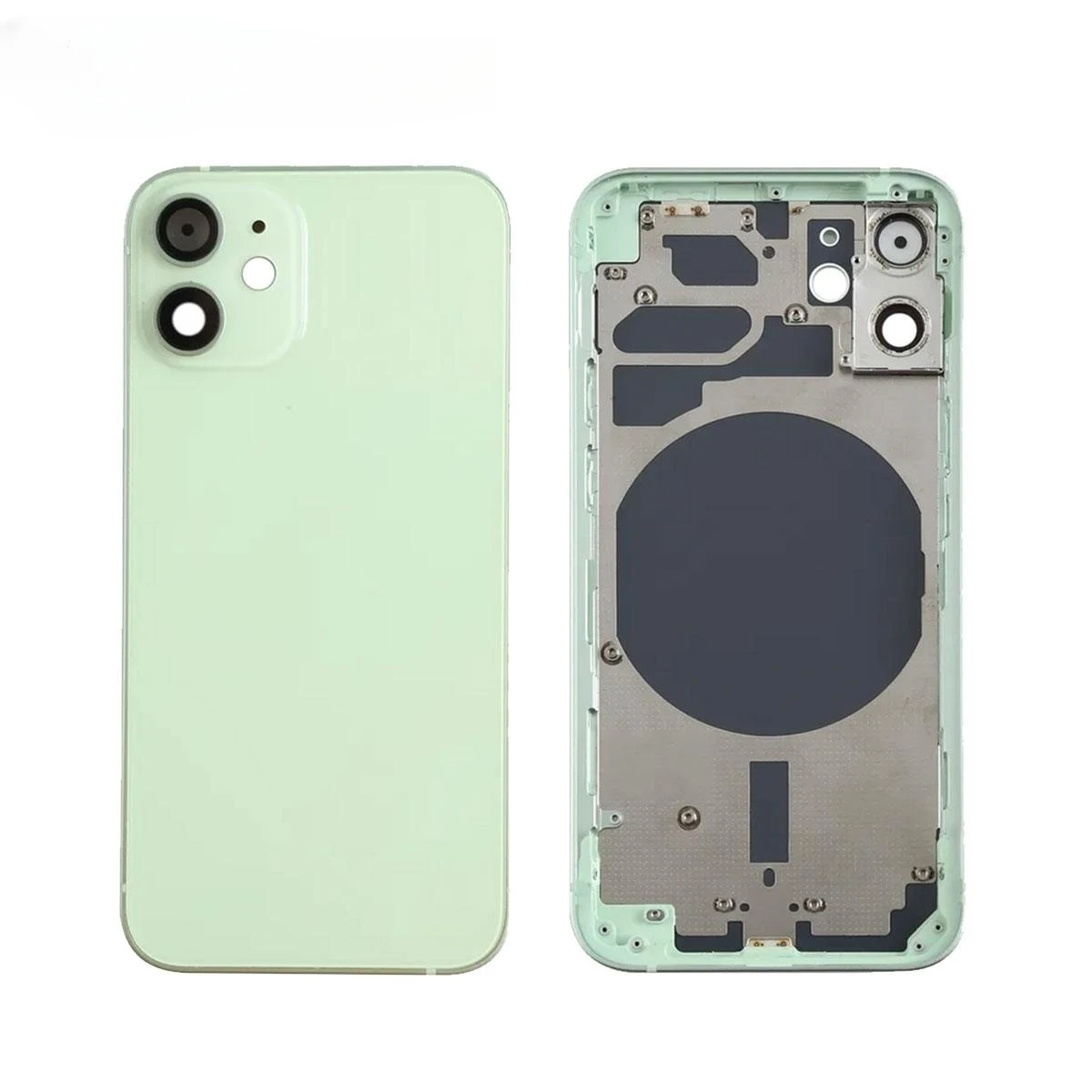 Battery Back Housing Glass Cover + Middle Frame + SIM Tray + Side Key Parts for iPhone 12