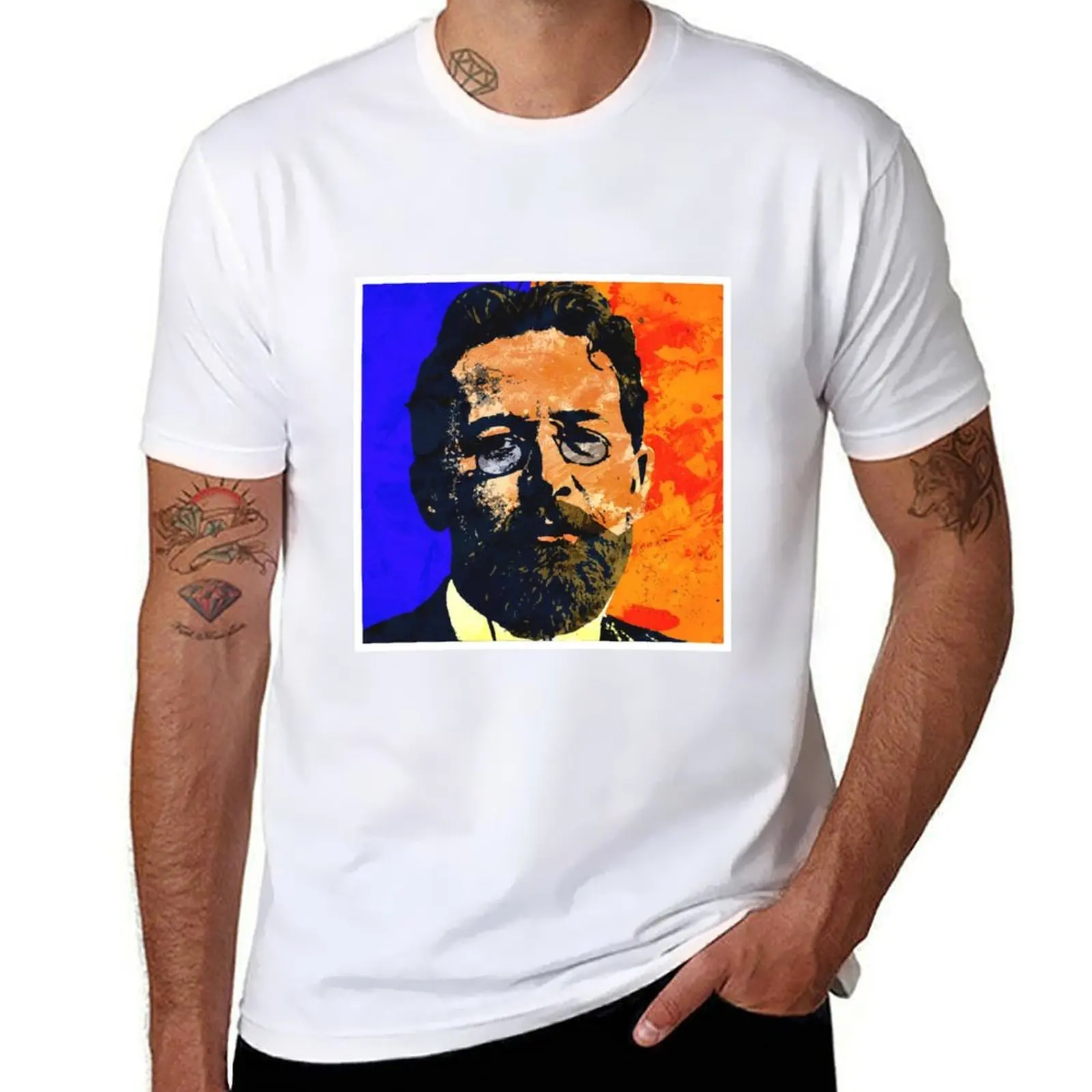 

ANTON CHEKHOV T-Shirt man t shirt summer t shirt man plain t shirts for man cotton soft T-shirt