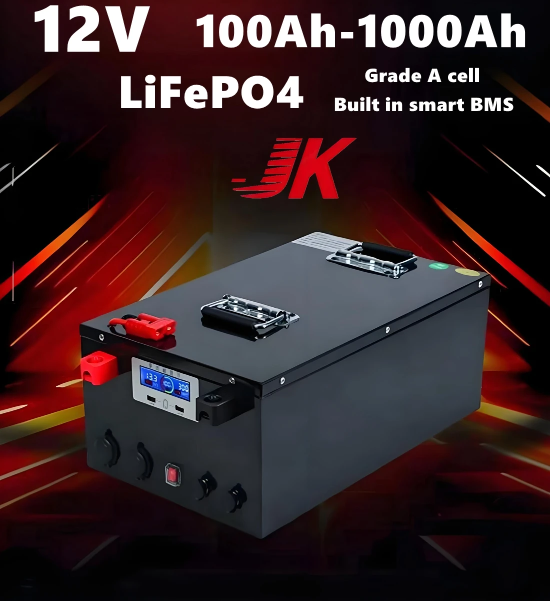 

Solar energy RV PV Inverter Camping 12V 12V 1000Ah LiFePO4 battery multifunctional deep cycle high-power lighting Outdoor power