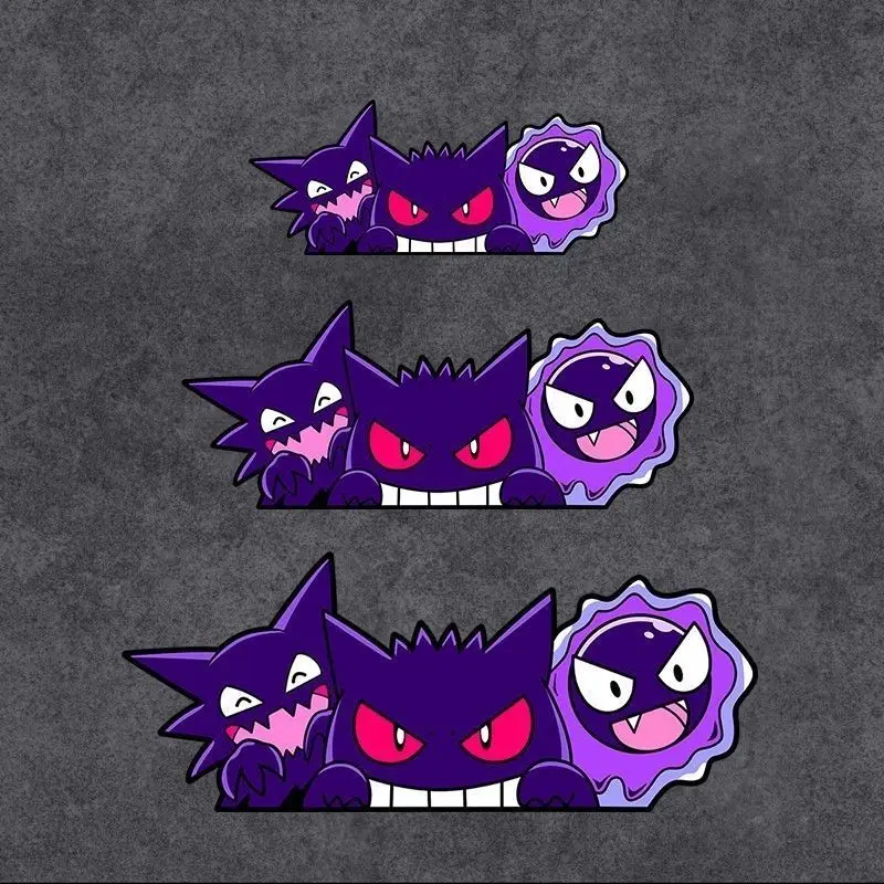 Cute Pokemon Gengar Anime Car Stickers Decals for Motorcycle Scooter Notebook and Luggage