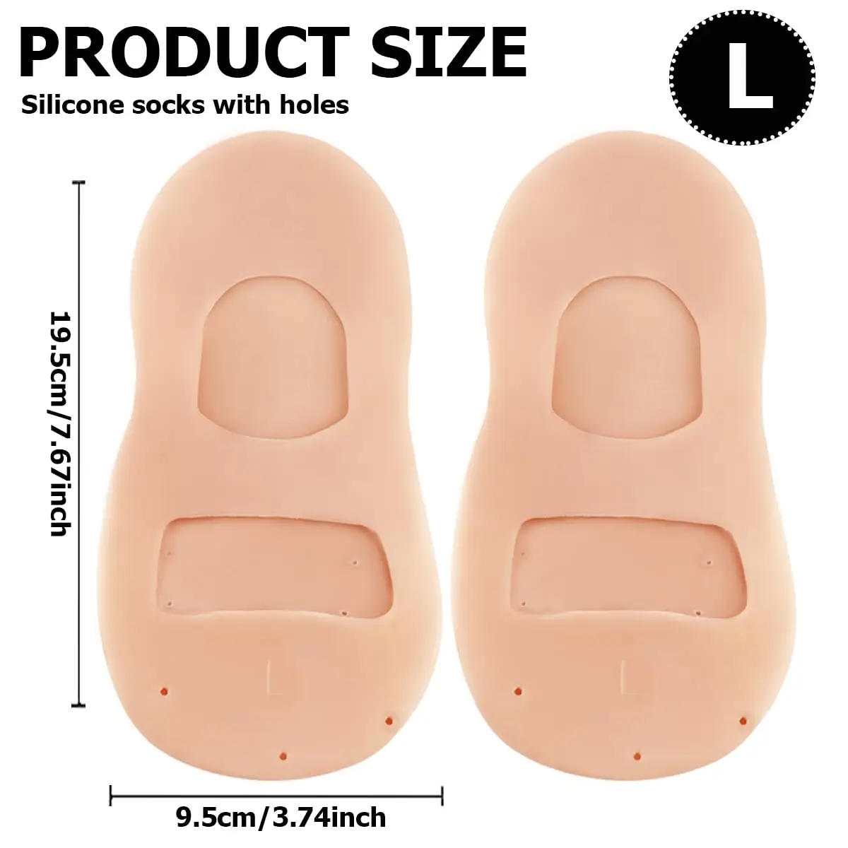 シリコン Sebs1PC のペア、フットケア、乾燥防止、ひび割れ防止、摩擦防止、滑り止め、穴あき、通気性のあるジェルソックス