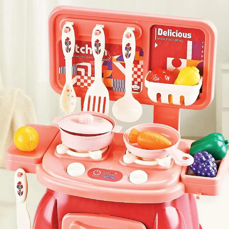 Ensemble de jouets de cuisine pour enfants, ustensiles de cuisine pour filles, jouet de cuisine pour bébé, fruits coupés, simulation de jeu de simulation, 45 pièces