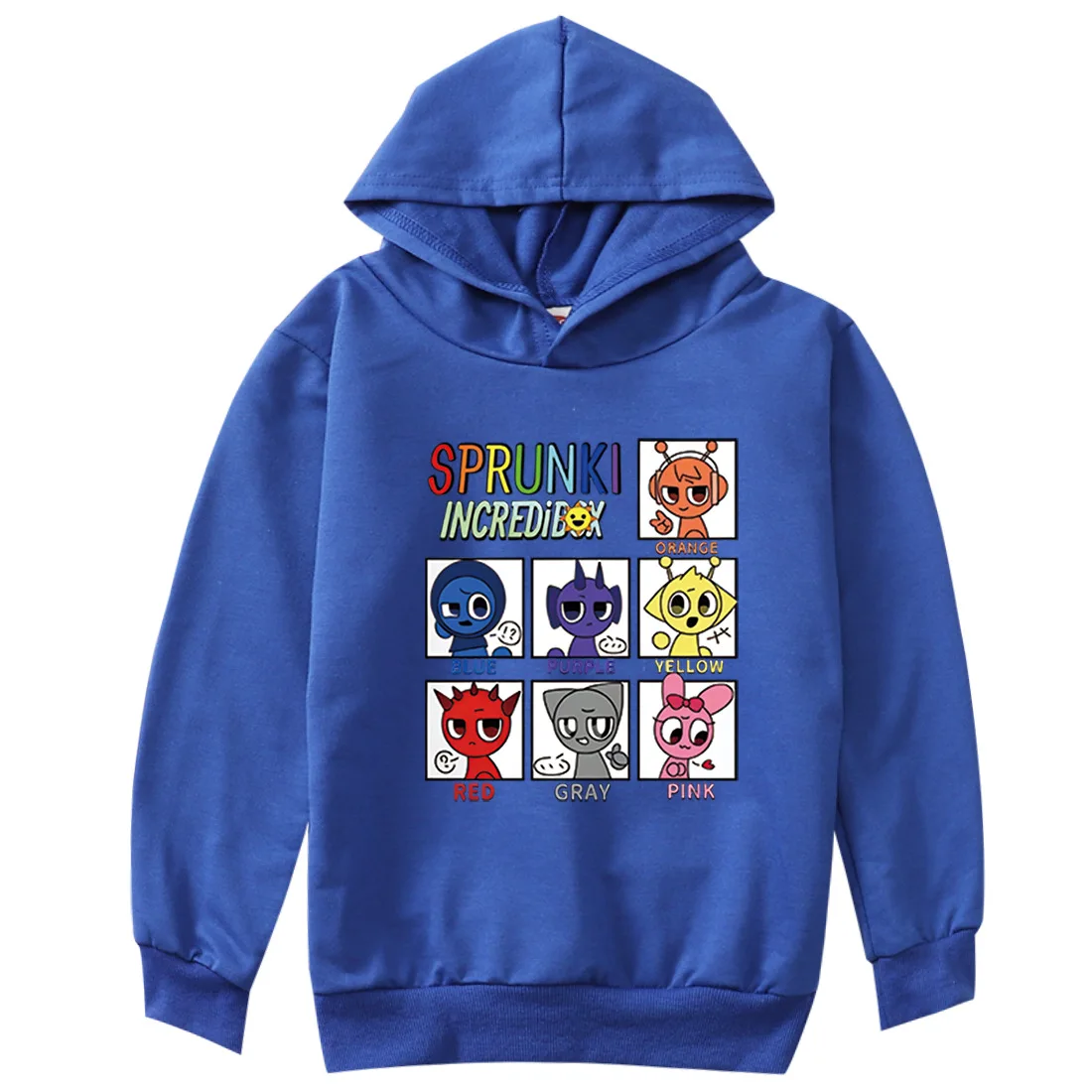 Cute Sprunki Cartoon Hoodie Kids Game Incredibox Sweatshirt Baby Girls Spring Hooded Pullover Children Long Sleeve Shirt Clothes