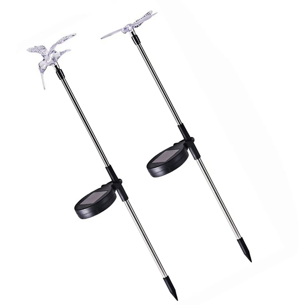 

2Pcs Light ABS Plastic Durable Garden Decorative Lamps Outdoor Lawn Pathway LED Powered Lights