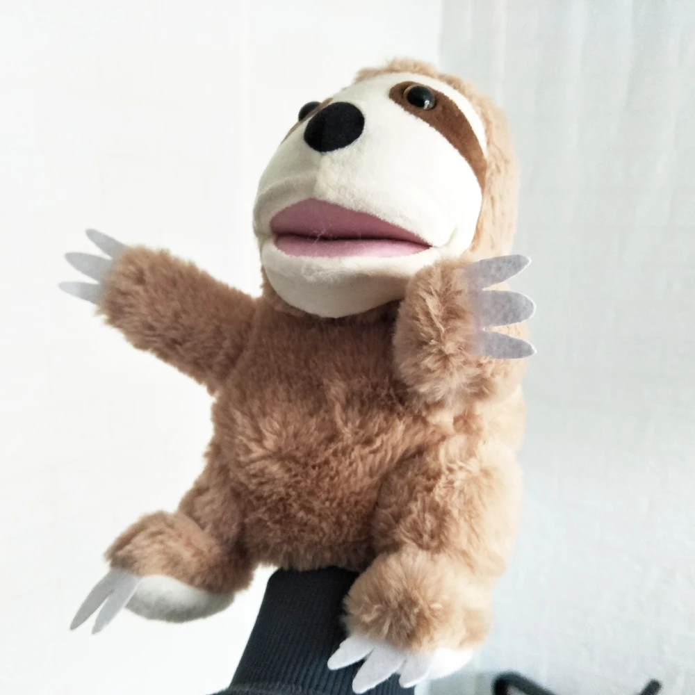 Hochwertiges Plüschtier mit niedlichem Faultier-Cartoon-Handpuppe