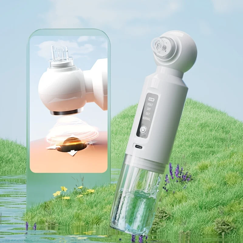 مزيل الرؤوس السوداء 6 في 1: منظف المسام الكهربائي، قابل لإعادة الشحن عبر USB، جهاز صغير للوجه للتنظيف العميق للرجال والنساء