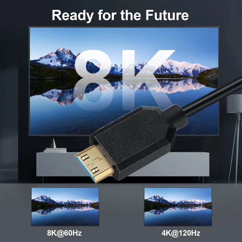 

Пружинный удлинительный кабель версии 1,2 м 2,1 8K @ 60 Гц 48 Гбит/с Mini HDMI — совместим с удлинительным кабелем HD C/M TO C/M