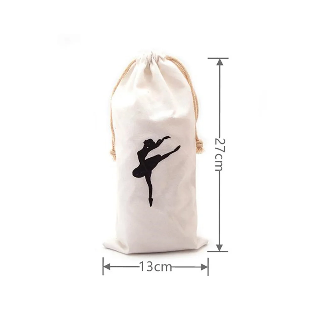 2 pçs sacos de balé durável lona cordão sapato saco de armazenamento para acessórios de dança leve respirável multi-função viagem