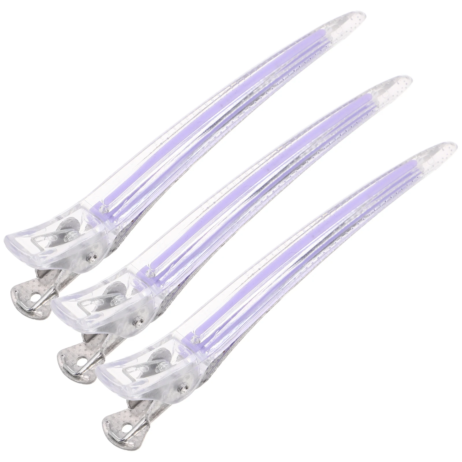 

3pcs Hair Clips Acrylic Transparent Duckbill Styling Durable Salon Sectioning Thick Hair Women Hairdresser No Mark Retro