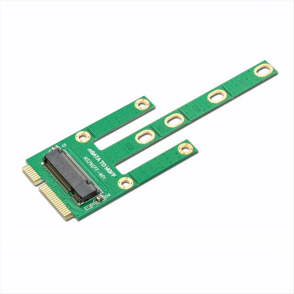 ABAN MSATA to M.2 NGFF Adapter Convert Card 6.0Gb/S NGFF M.2 SATA-Bus SSD B Key to MSATA Male Riser M.2 Adapter for M2 SSD view 2