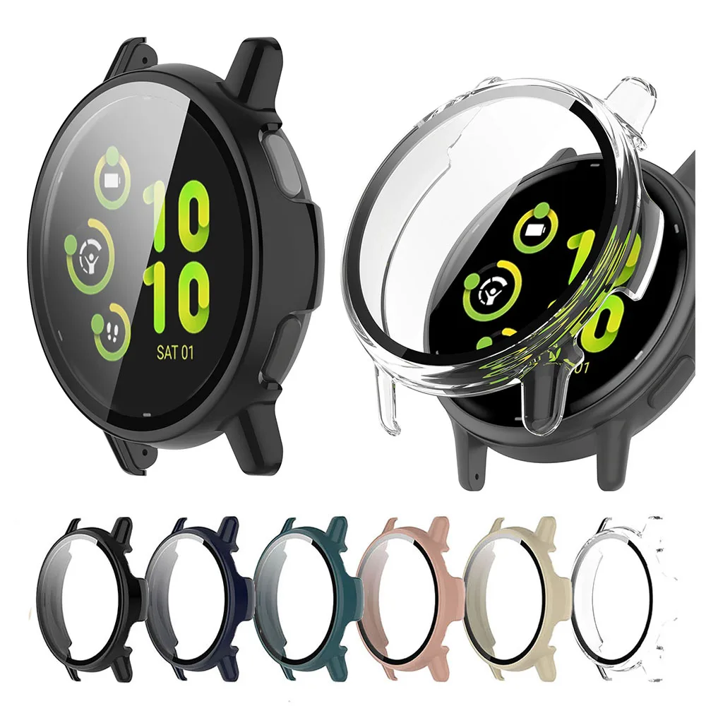 Étui de protection PC + verre pour Garmin Vivoactive 5 GarminActive 5, coque de protection plein