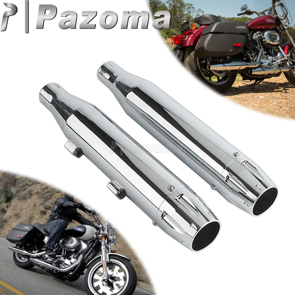 Doppelter Auspuff-Schalldämpfer für Harley Sportster XL 1200T 1200C 1200V 1200X 883L/N Motorrad DB Killer Auspuffrohr 2014 2015 2016