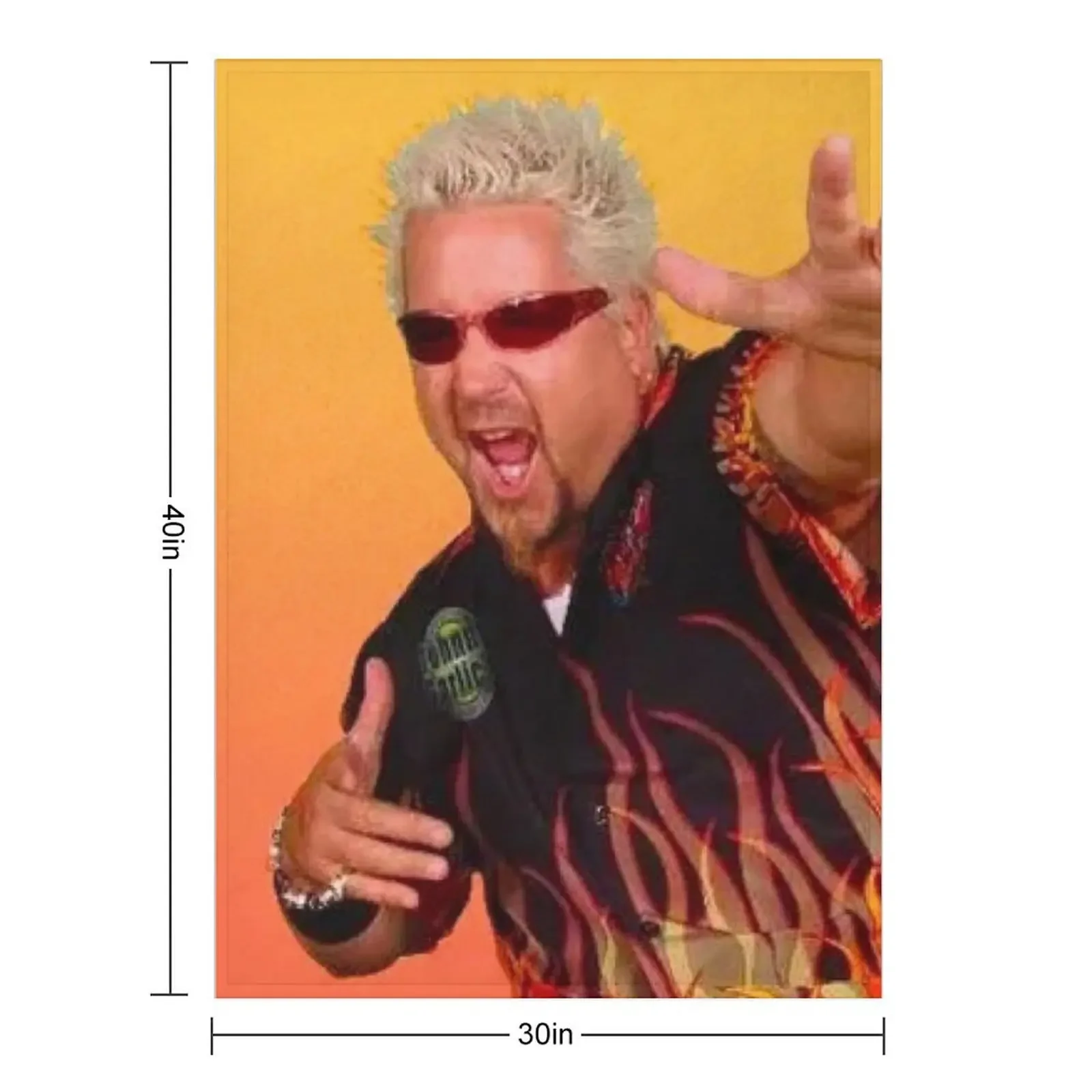 Custom Guy Fieri Throw Blanket Loose Cosplay Anime Hairys Heavy To Sleep Blankets