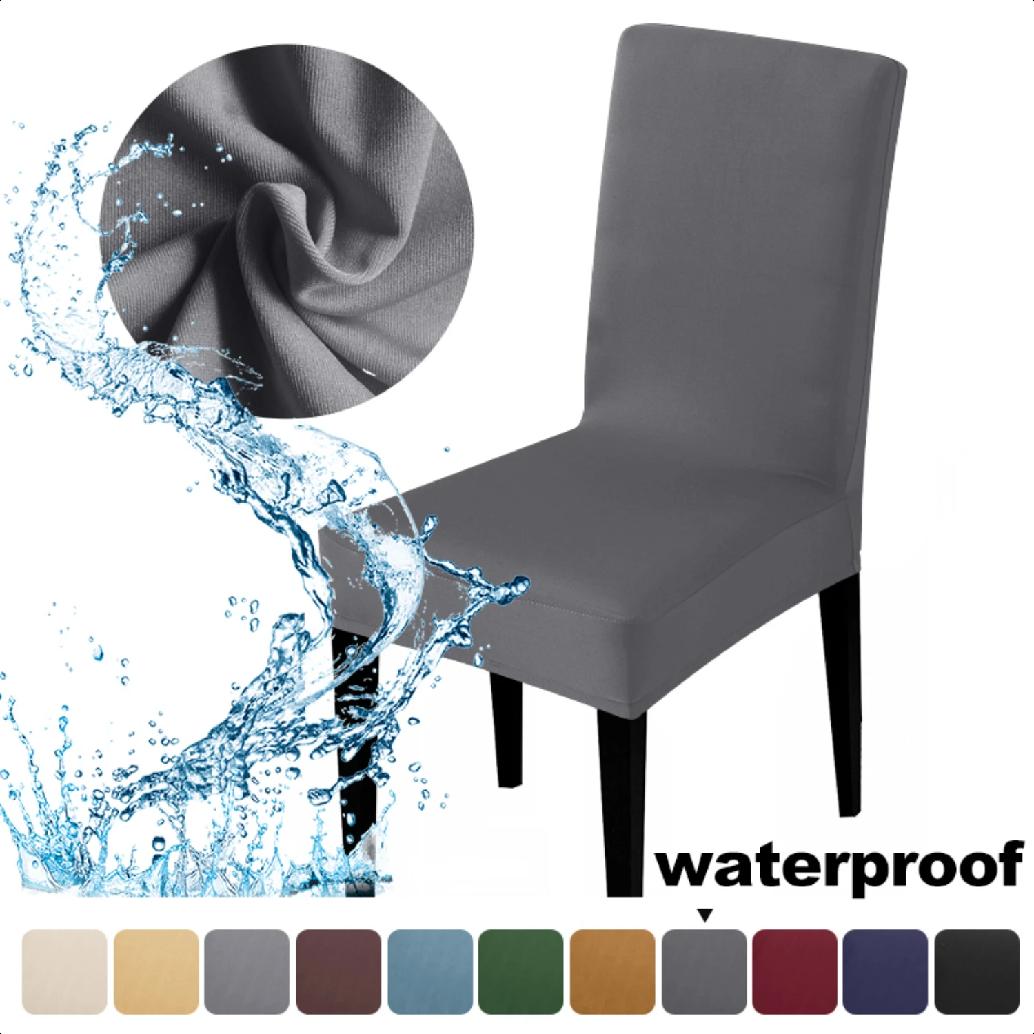 Practical, Stylish, and Elegant Waterproof Dining Chair Cover - Durable, Exquisite, and Anti-dirty Seat Cover for Wedding, Banqu