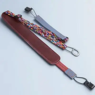 

Ukulele Strap No Drill Adjustable Shoulder Belt PU Double Hooks Fit Various Styles Replace Broken Gifts Musicians String
