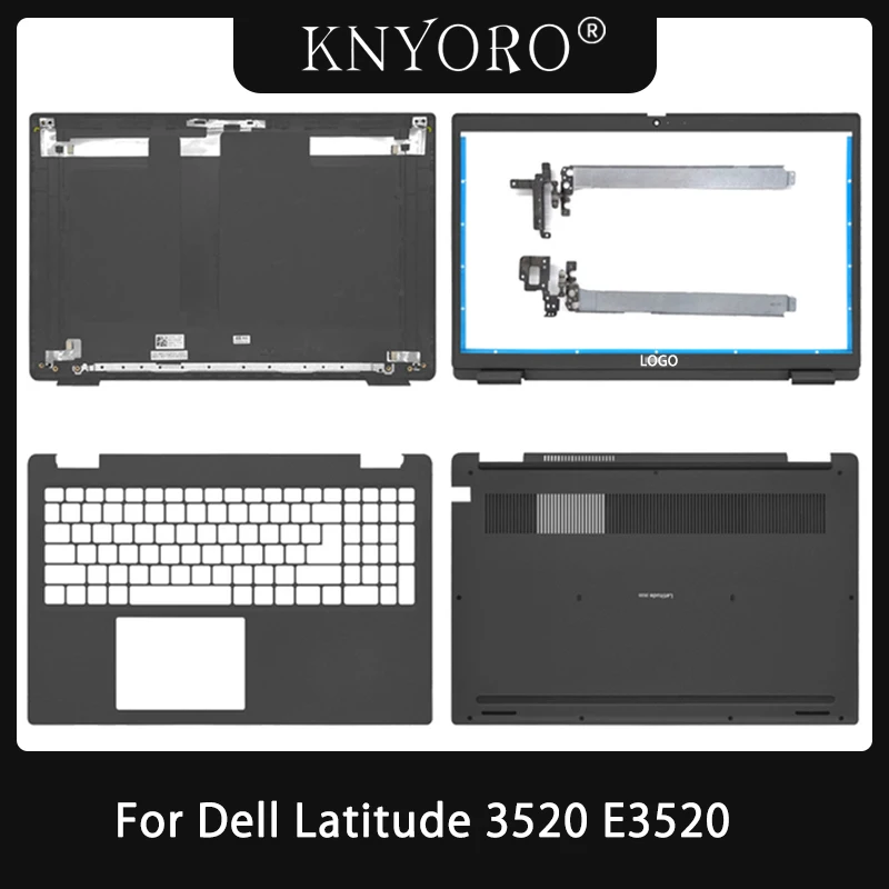 Couvercle arrière LCD pour ordinateur portable Dell Latitude 3520 E3520, charnières de lunette avant, repose-l\'hypothèse supérieur, boîtier de base