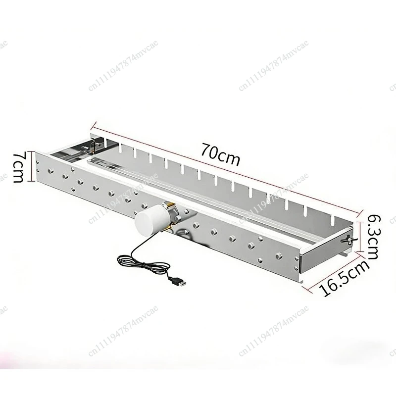 Automatic Rotating Barbecue Grill with Adjustable Width, Commercial Stainless Steel Fully Automatic Barbecue Machine