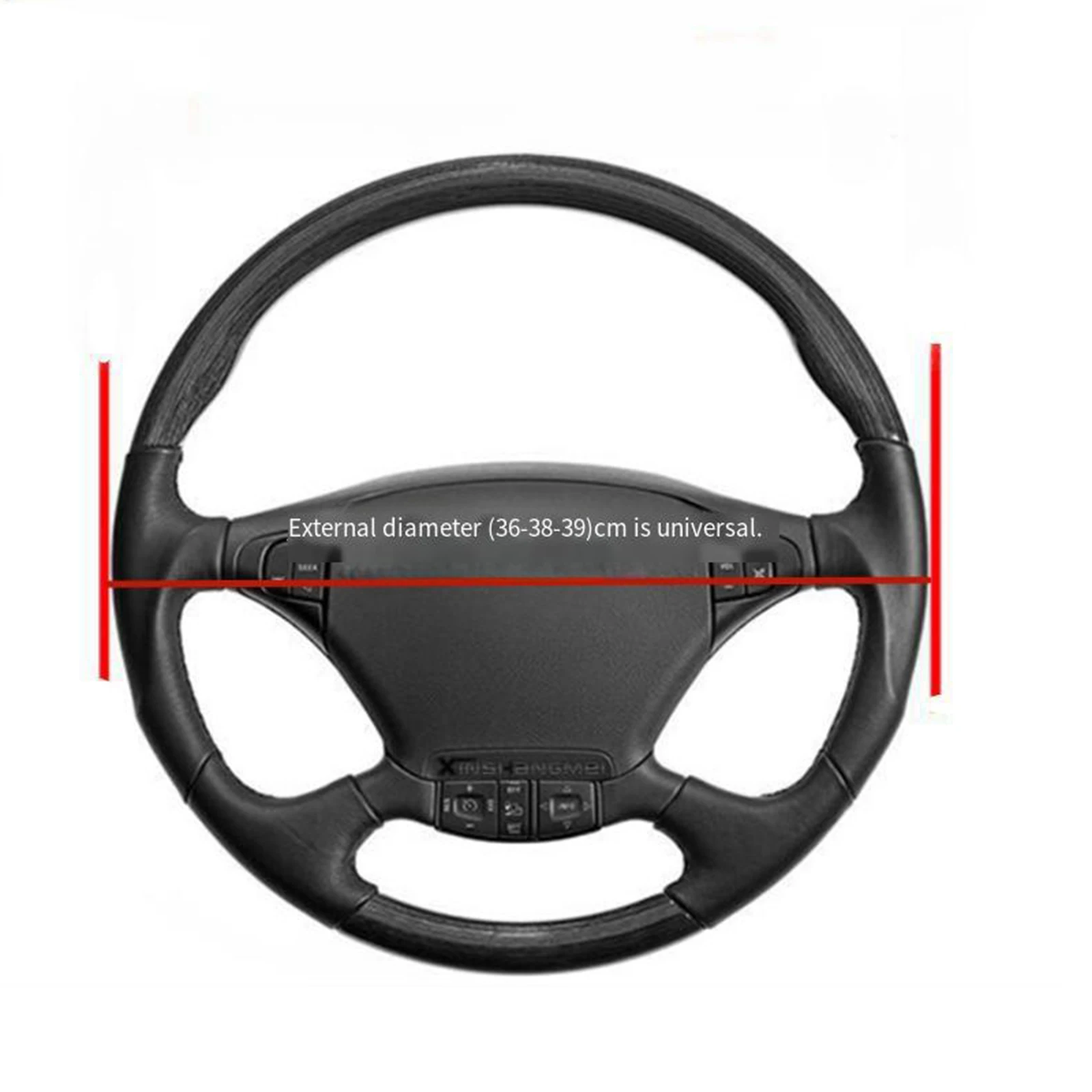 All Purpose Fit Non-slip Grip 38CM Steering Wheel Cover Stretchable Design Seamless Installation Cool Smooth Touch