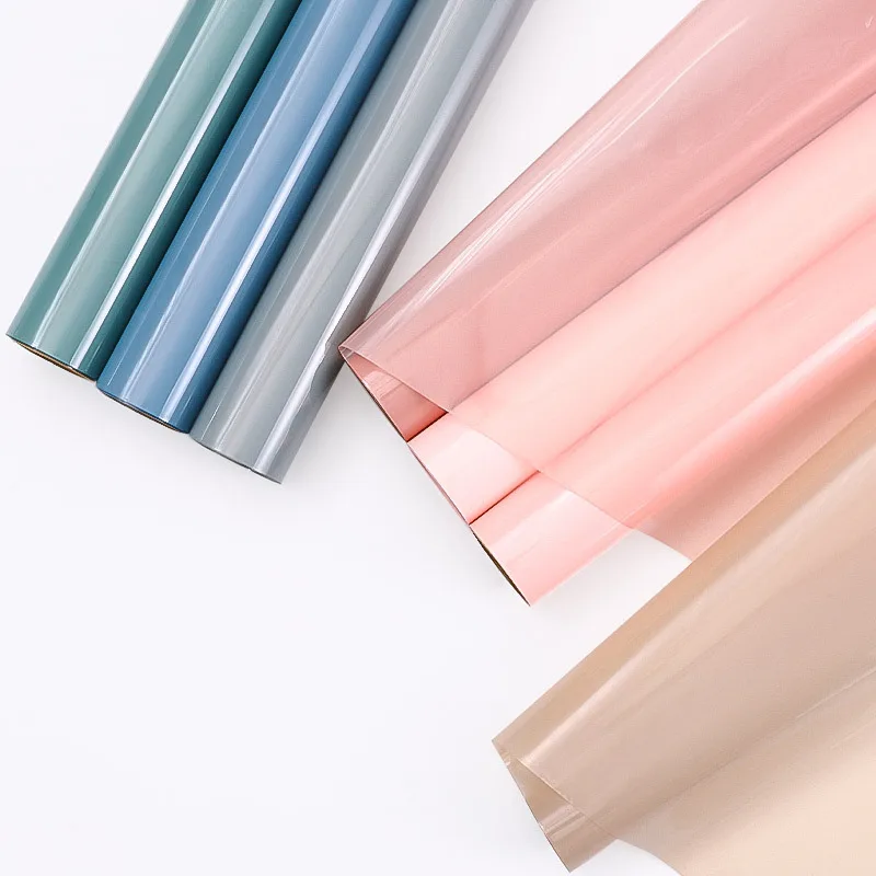 Colored Jelly Cellophane Wrap Roll 58cm x 10m Cellophane For Gift Basket Treats Goodie Wrapping Craft Flower Bouquet Plastic