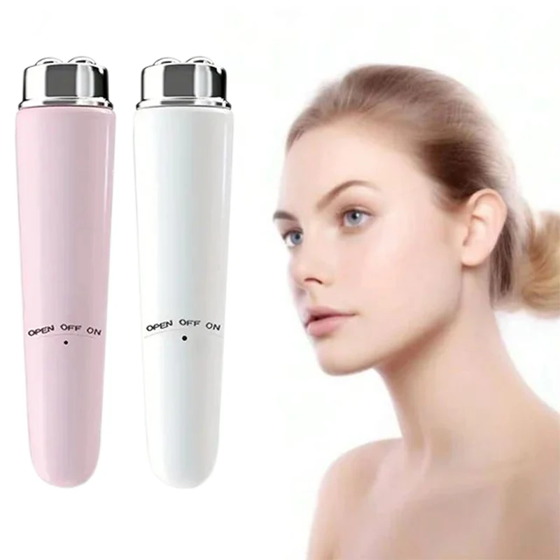 4 Mini Massage Pens Electric Eye Massager Face Body Massager Essence Introducer Beauty Massager White Pink