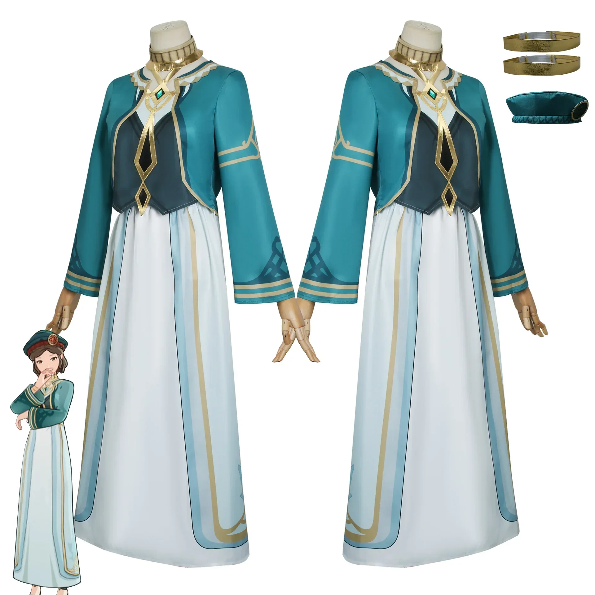 Game Genshin Impact 2023 New The Akademiya Cosplay Costume【Size S-XXL 】Game Genshin The Akademiya Sumeru Uniform Costume Dress