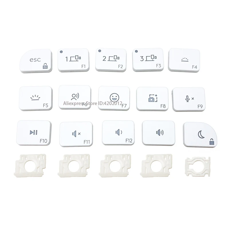 Replacement Keyboard Laptop KEY & Clips For Logitech Craft MX Keys Mini White Esc F1 F2 F3  F4 F5 F6 F7 F8 Cap Keycap And Hinge