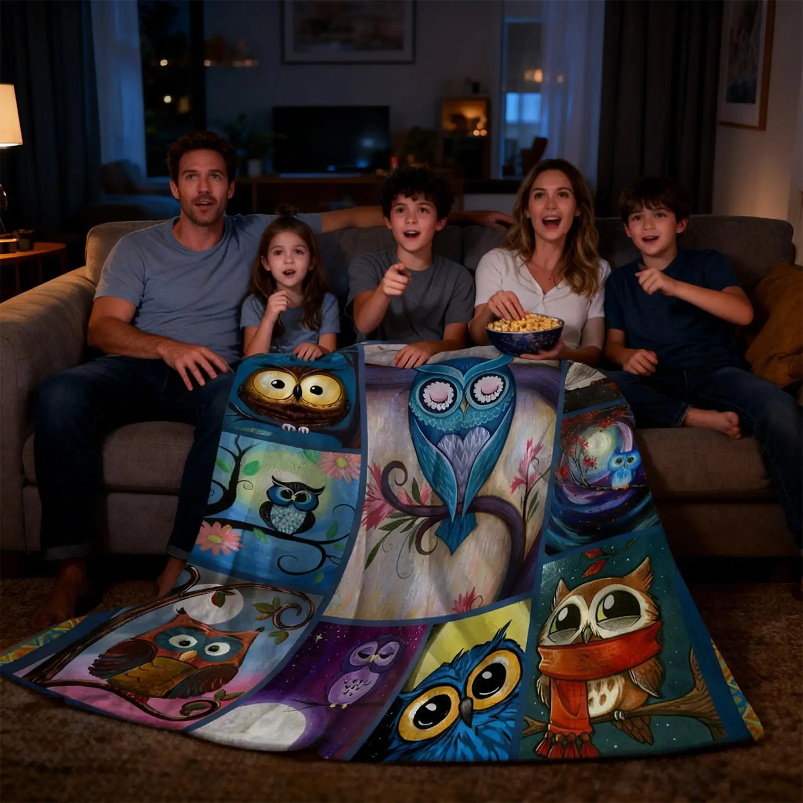 

Owl Blankets For Adults Soft Warm Travel Throws Plush Blanket For Bed For Women Kids Home Camping Car Chair Sofa Bed Couch