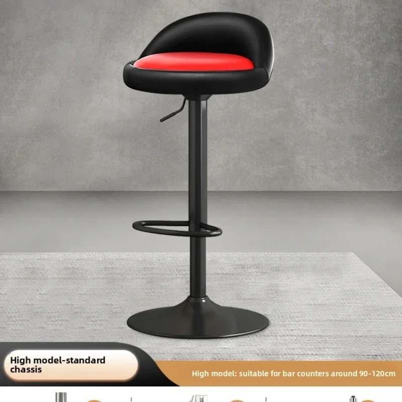 Multi-functional Bar Chair Lift High Stool Bar High Chair Backrest Stool Home Bar Chair Solid