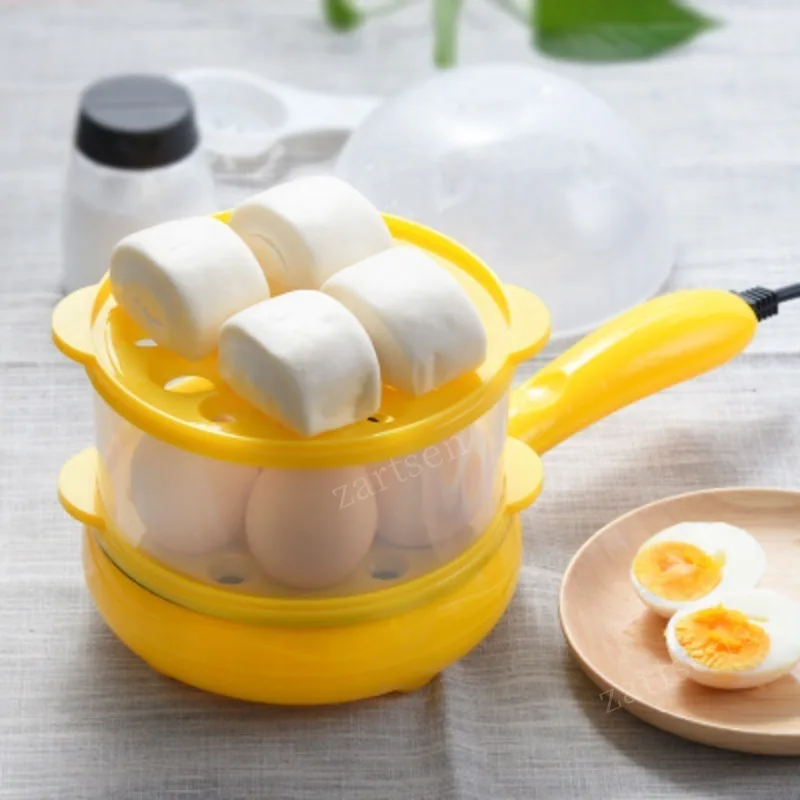 Multifunctional Mini Electric Egg Omelette Cooker Eggs Boiler Food Steamer Breakfast Pancake Fried Steak Non-stick Frying Pan