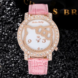 New Children's Watch Fashion Rhinestone Cartoon Image Kids Quartz Wristwatch Casual Kids Watch Girls Clock Gift Montre Enfant