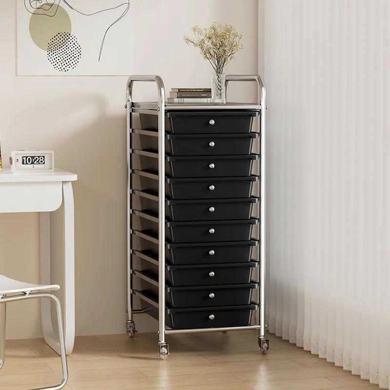 Household multi-layer drawer type dining side cabinet, simple plastic cabinet to store snacks, locker, crevice storage cabinet,