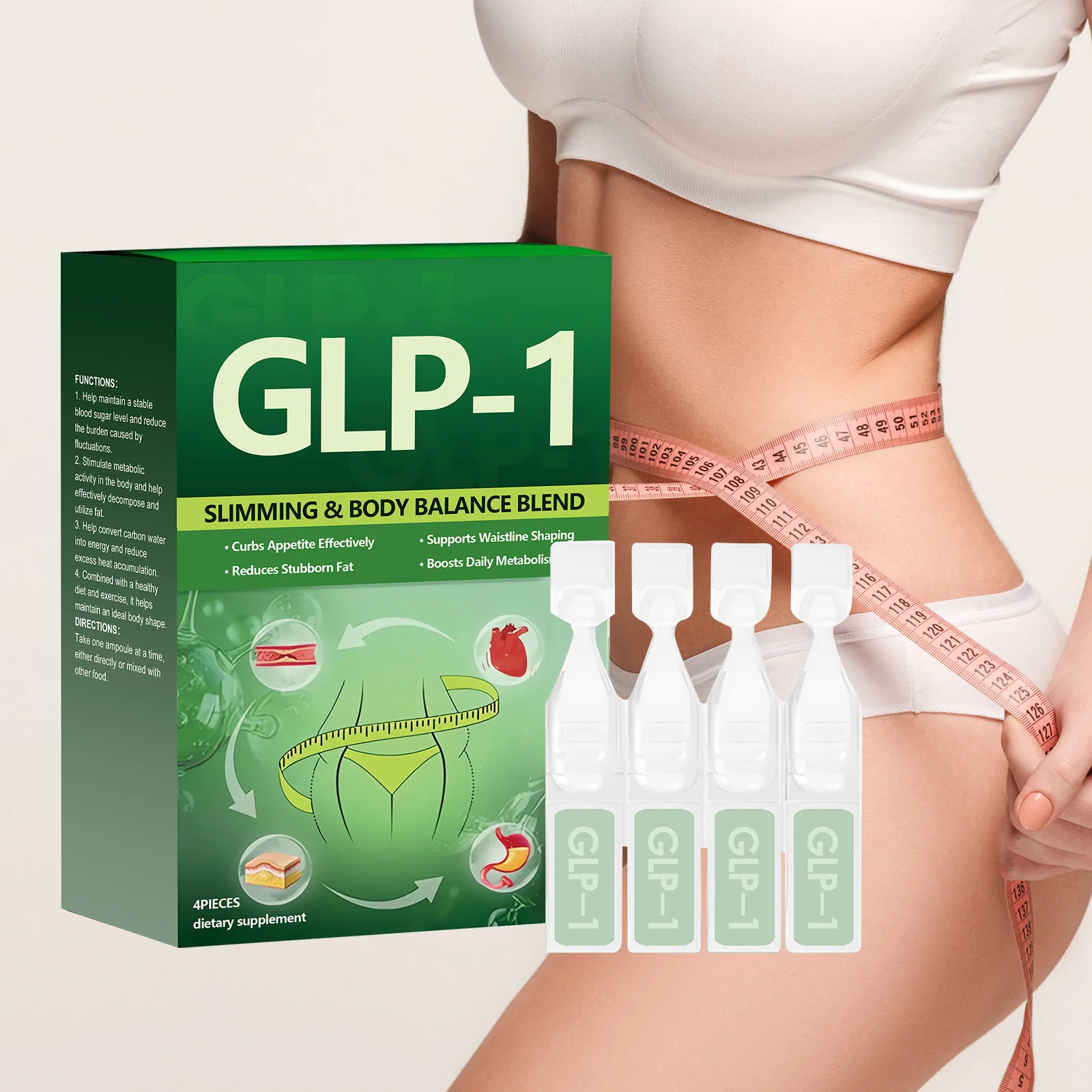 4pcs Fats Burning GLP-1 Weight Loss Slimming Drops Promote Intestinal Digestion Rapid Weight Loss Burn Fat Firm Skin Shaping New view 3