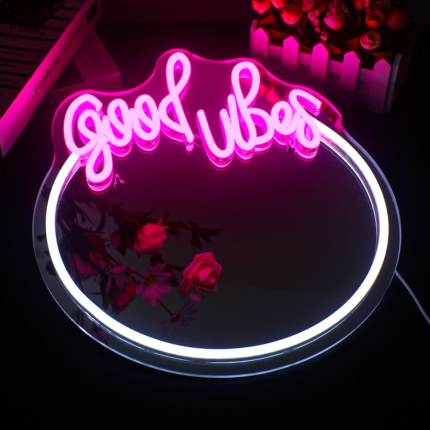 Good Vibes Neon Lights For Wall Decor Neon Sign LED Neon Lights Suitable For Bedrooms Dormitories Girls Rooms Studios Parties