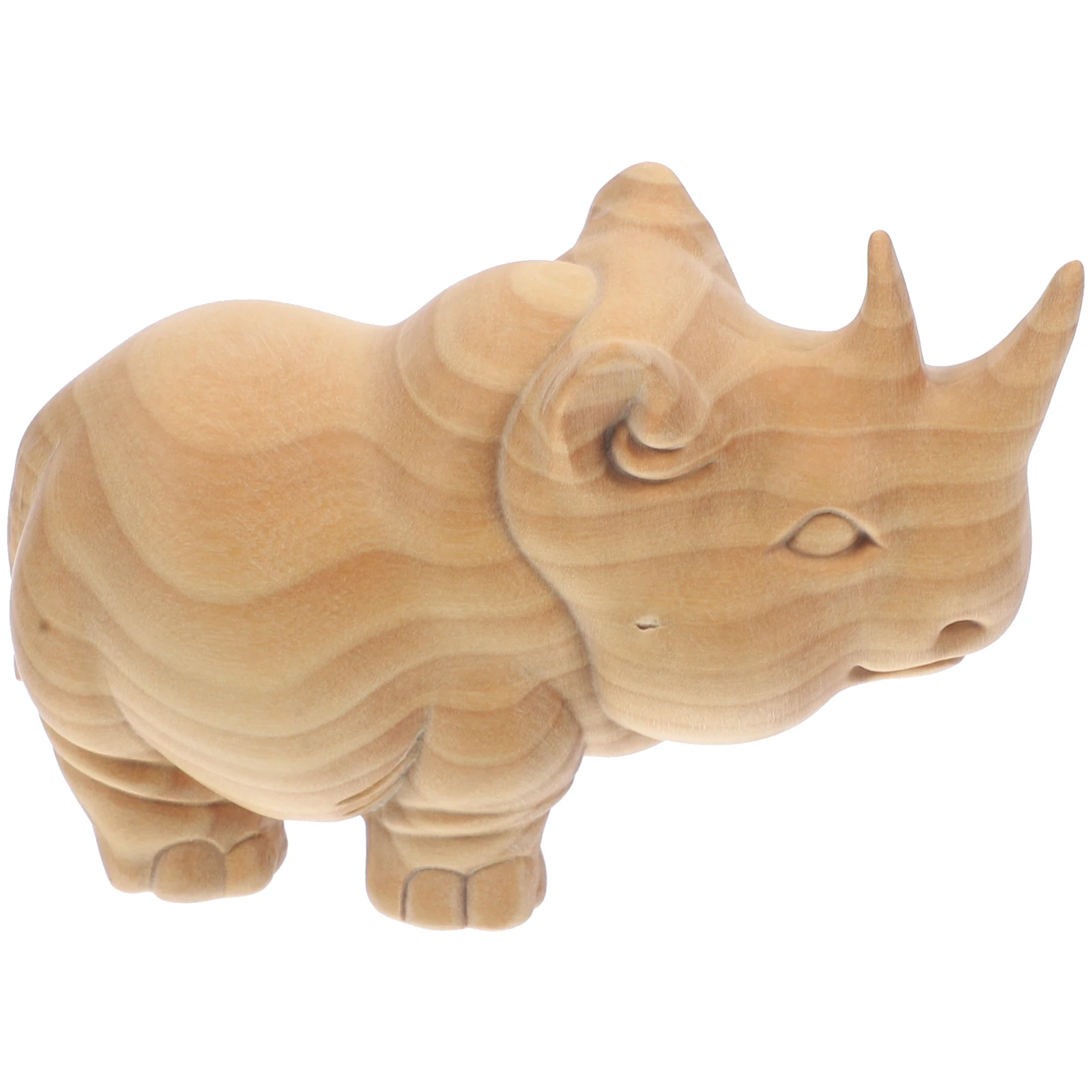 

Boxwood Rhino Handheld Ornament Desktop Statue Decoration Figurine Tea Pets Animal Wood Carving Home Office Gifts