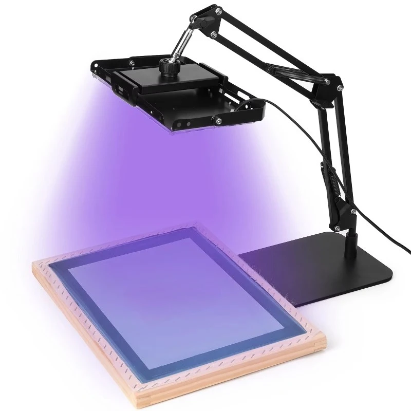 

50W Light Emitting Diode Exposure Unit Screen Printing UV Screen Printing Lamp with Retractable Adjustable Lamp Stand