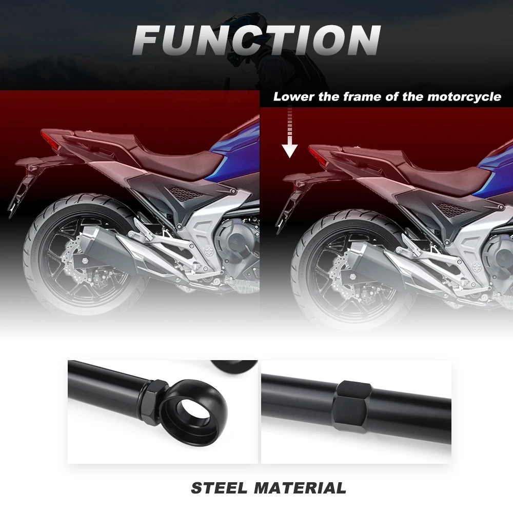 Motorcycle For Yamaha FJR1300 Kawasaki Ninja ZX-10 ZX-10R Suzuki GSX750F GSX600F Suspension Links Rear Adjustable Lowering Links