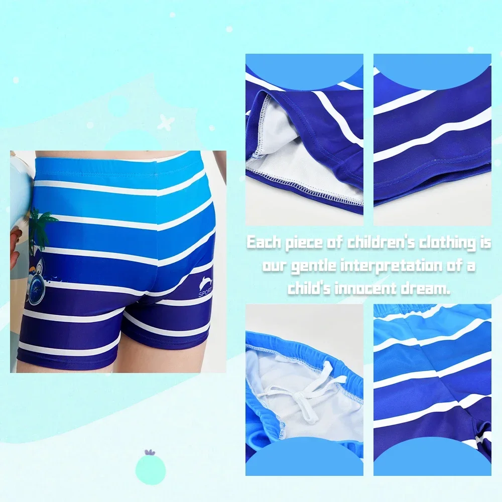 2024 Summer Cartoon Boys Swim Trunks Children Swimwear Pattern Toddler Kids Swimsuits Boys Elastic Waist Beach Shorts L-3XL