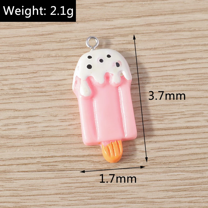 15pcs Mix Cute Food Charms Resin Dessert Breakfast Bread Charms Pendants for Jewelry Making Earrings Necklace Bracelets DIY Gift