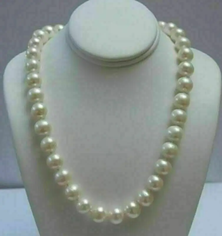 

18 INCH AAA 10-11MM SOUTH SEA WHITE PEARL NECKLACE 14K GOLD CLASP