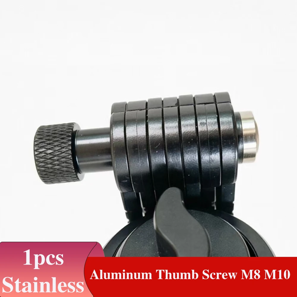 1pcs Aluminum Thumb Screw M8 M10 (D20x20) Aluminum Alloy Knurled Head + Stainless Steel Thread Hand Grip Knob Step Bolt