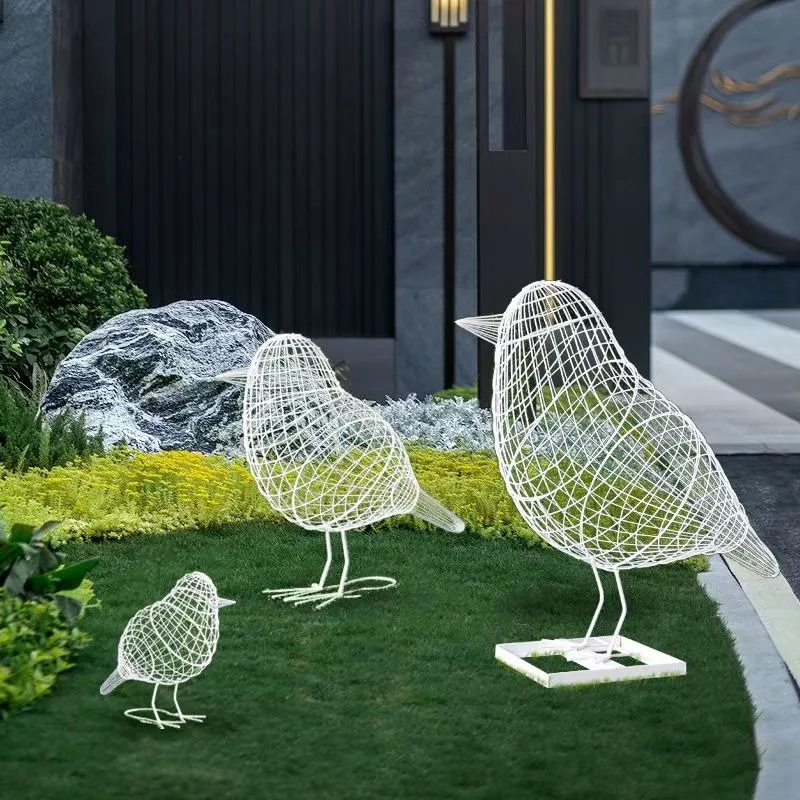 Modern art crafts, artificial outdoor statues, landscape decorations, garden park decorations, stainless steel sculptures